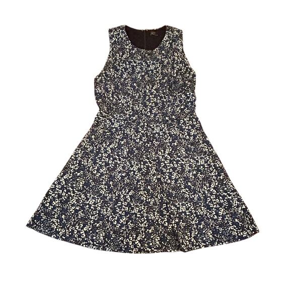 Gap Linen Cotton Fit Flare Blue Floral Sleeveless Summer Spring Dress Women Sz 6 - Picture 3 of 7